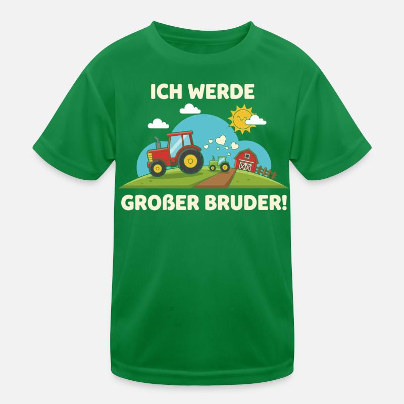 Ich Werde Großer Bruder Traktor Bauernhof Süß Kinder Funktions-T-Shirt