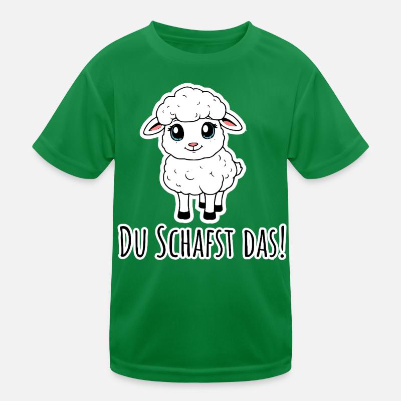 Du Schafst das! Das kleine Schaf glaub an dich! Kinder Funktions-T-Shirt