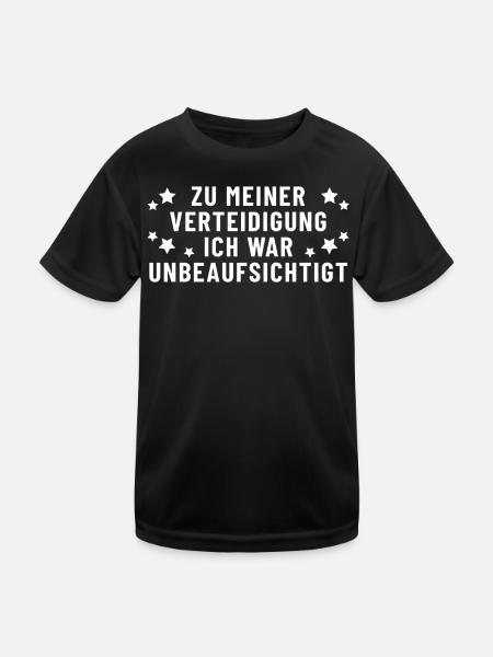 In my defense, I was unattended - Kids Functional T-Shirt - black - Front