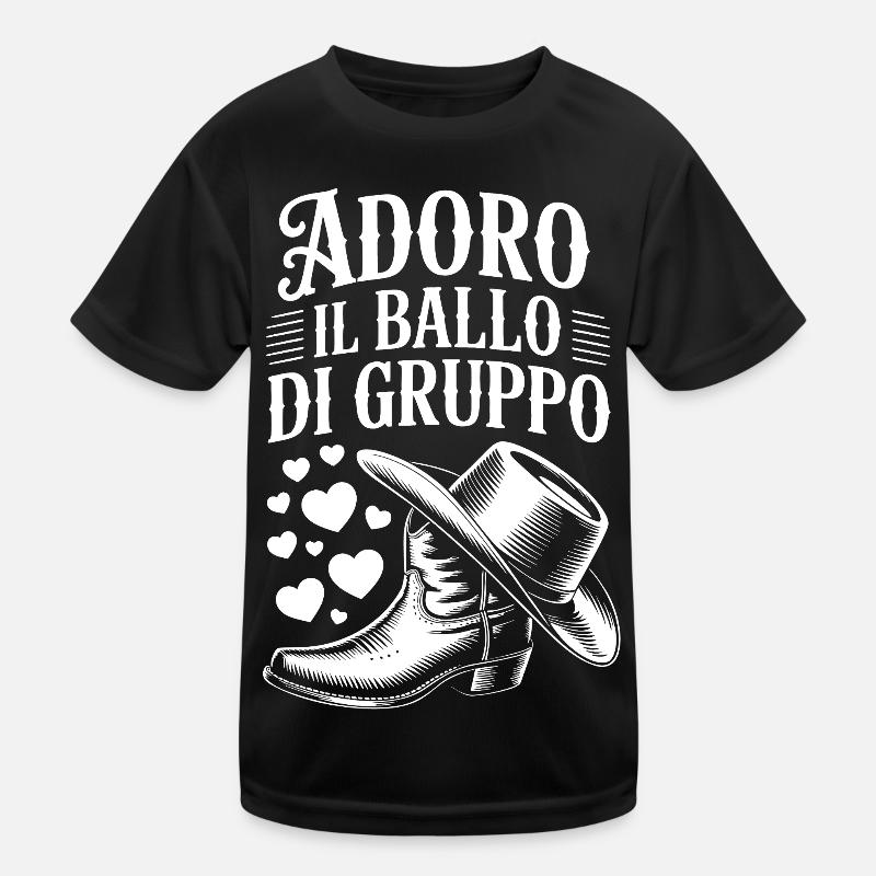 Western Group Dance Kids Functional T-Shirt