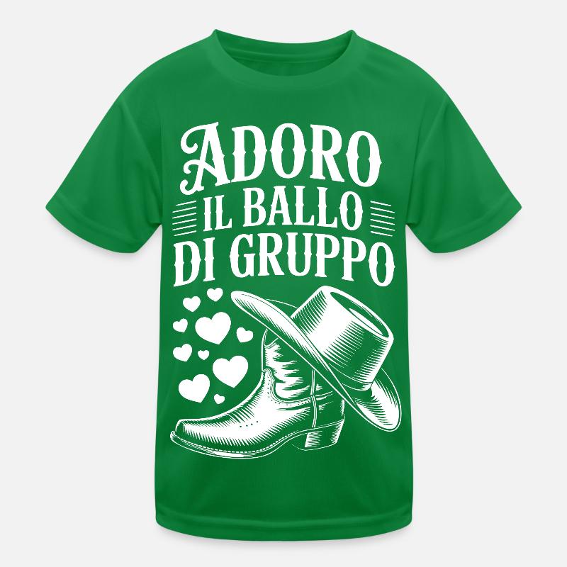 Western Group Dance Kids Functional T-Shirt