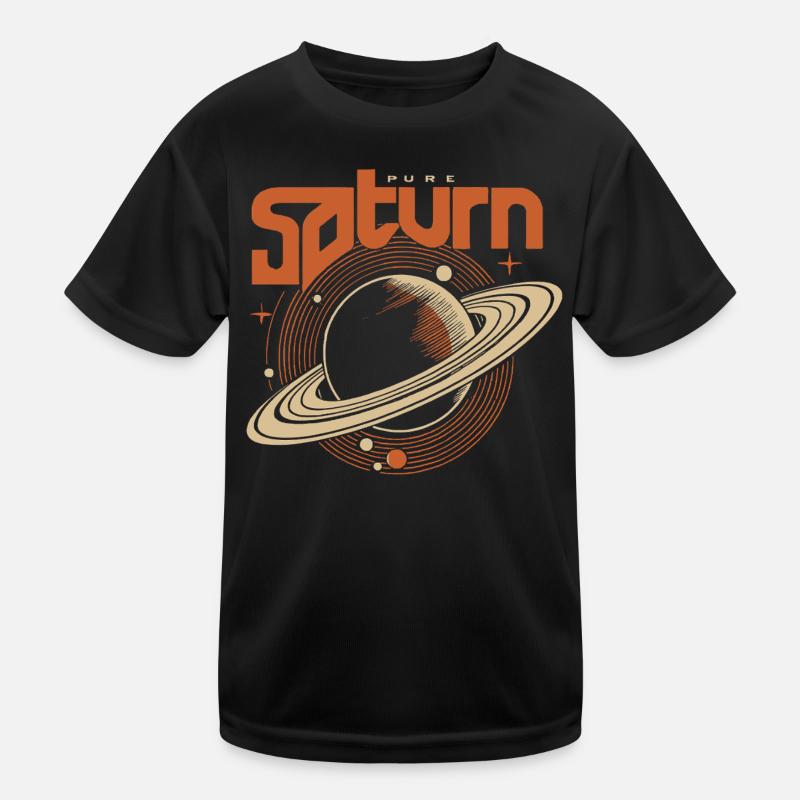 Saturn Retro Orbital Kids Functional T-Shirt