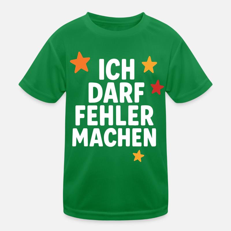 ich darf fehler machen, mut zum lernen Kinder Funktions-T-Shirt