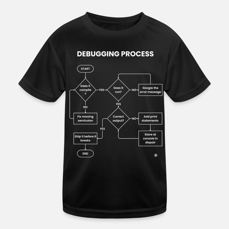 Debugging-Prozess – Gift vor den Pausen versenden Kinder Funktions-T-Shirt
