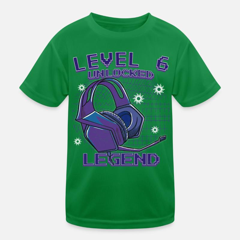 Level Unlocked Legend Headphones Kids Functional T-Shirt