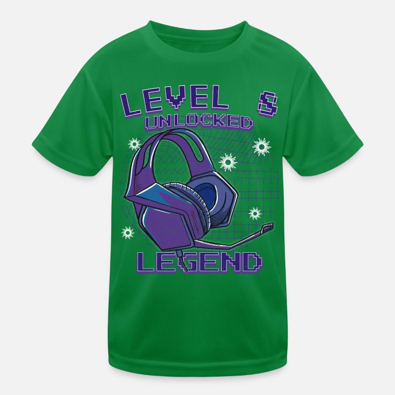Level 8 Up Legend Kopfhörer Kinder Funktions-T-Shirt