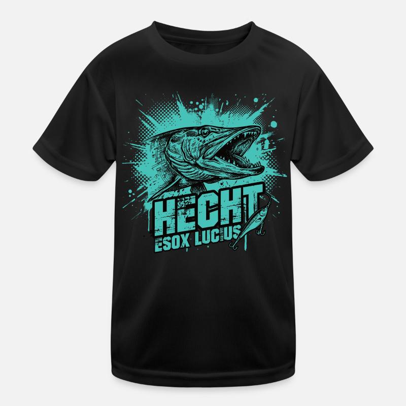 Hecht – Esox Lucius: Der Jäger Kinder Funktions-T-Shirt