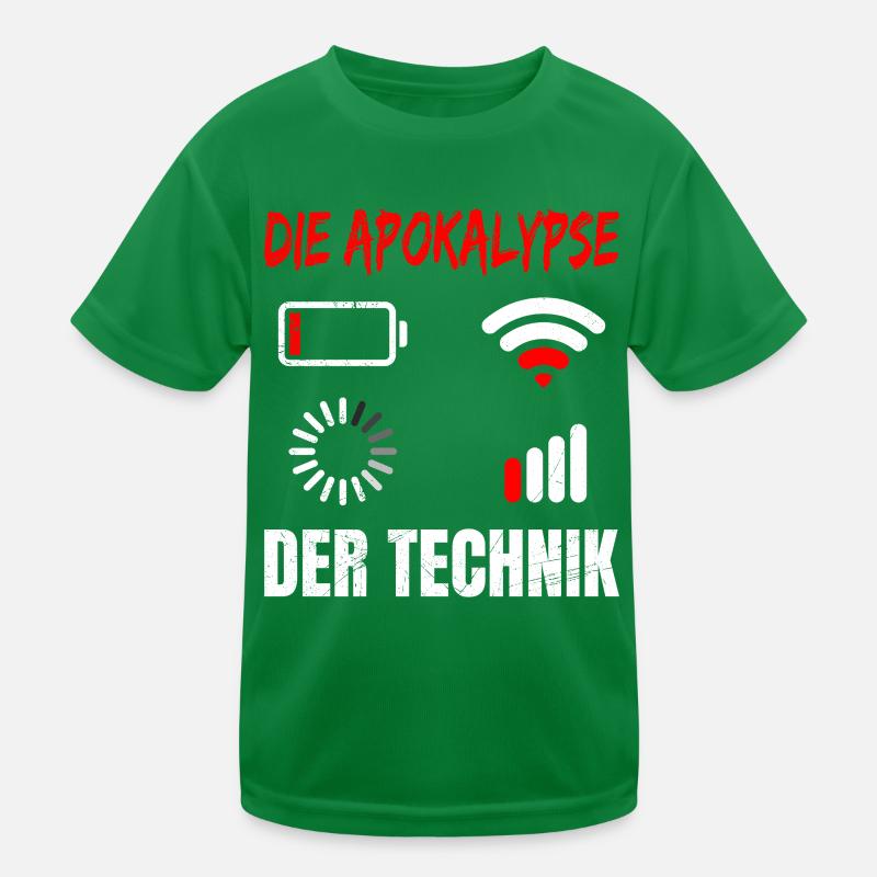 Coder DIE APOKALYPSE DER TECHNIK LUSTIG Kinder Funktions-T-Shirt