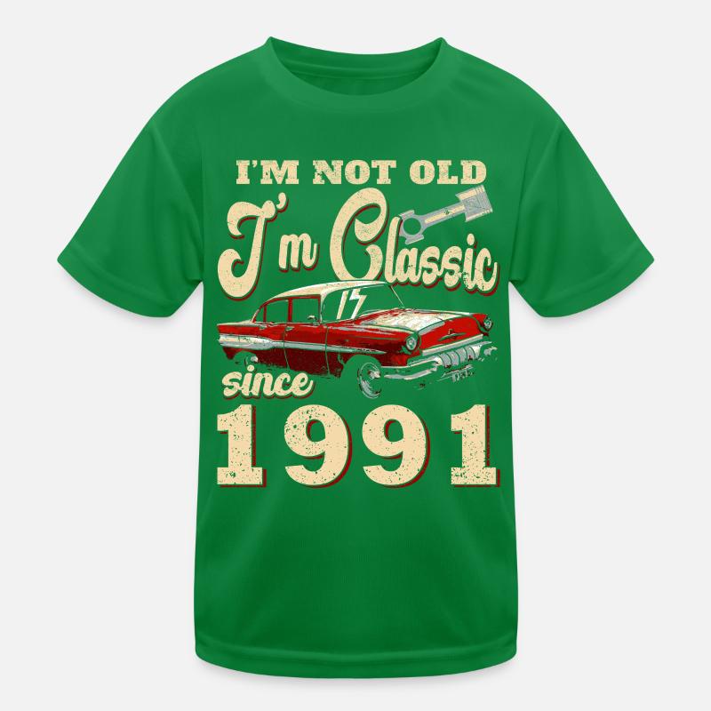 Nicht alt, ich bin klassisch 1991 Auto Kinder Funktions-T-Shirt