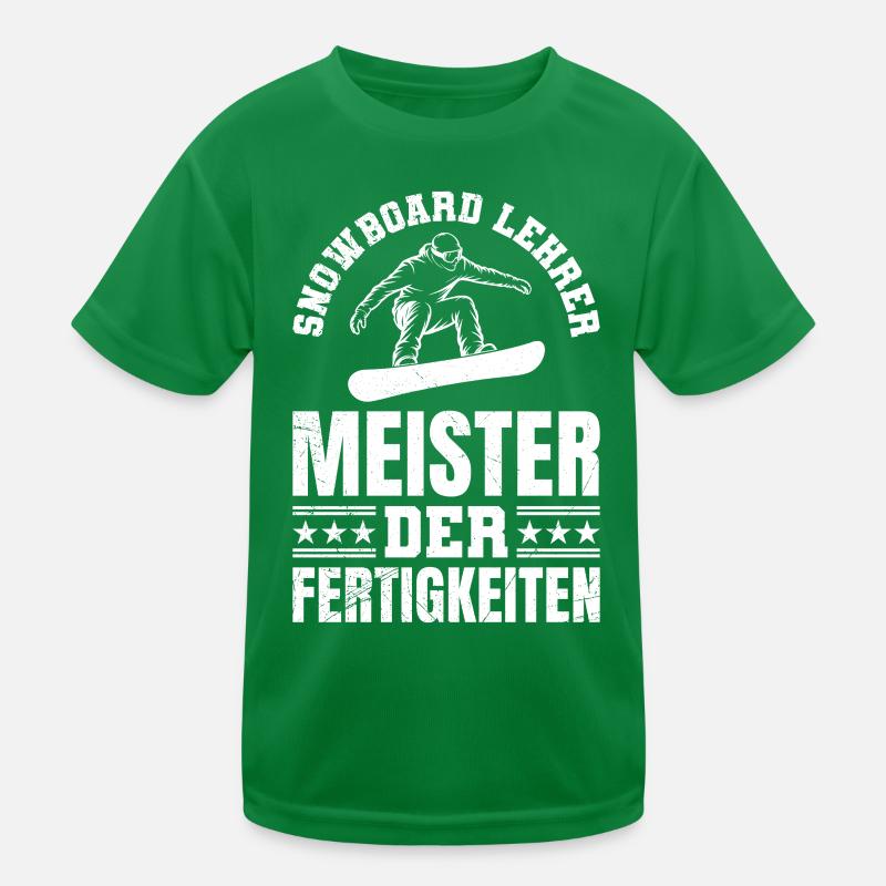 Snowboarder SNOWBOARD LEHRER MEISTERDER Kinder Funktions-T-Shirt