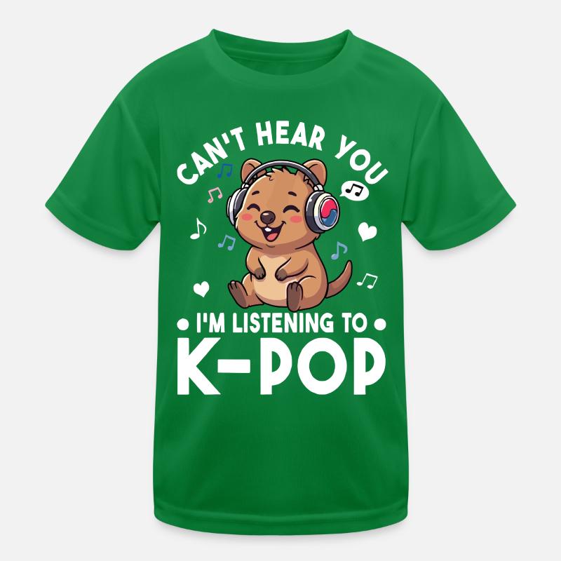 K-Pop Quokka – Süßes Musik Fan Statement Design Kinder Funktions-T-Shirt