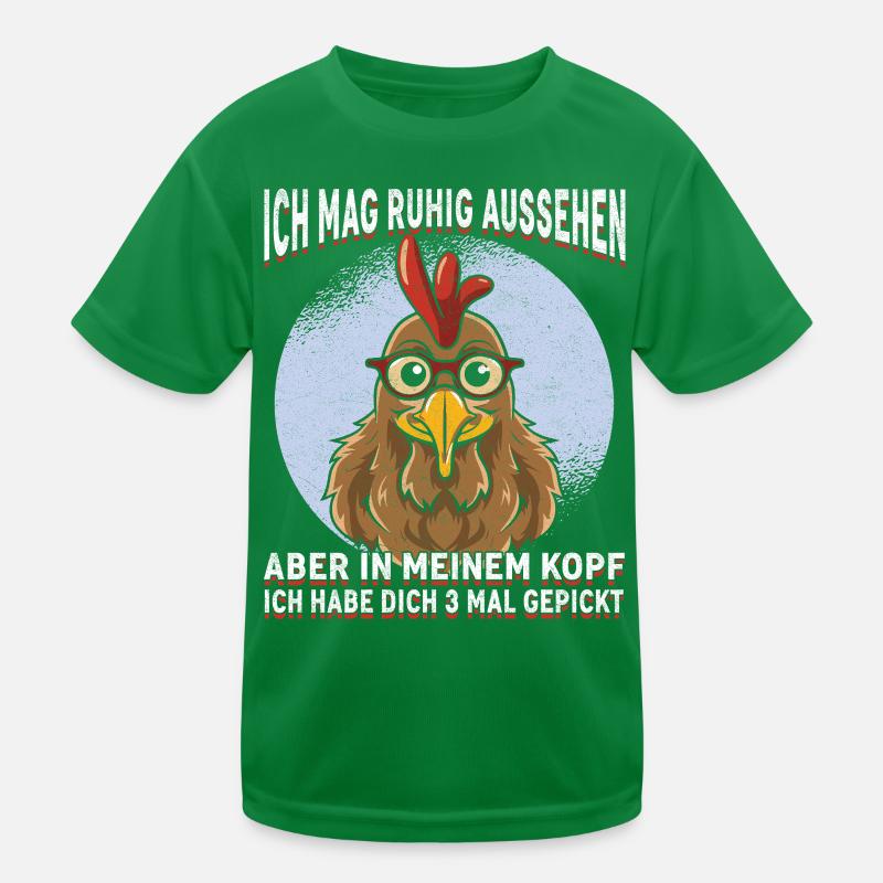 Chick with glasses head cinema saying Kids Functional T-Shirt