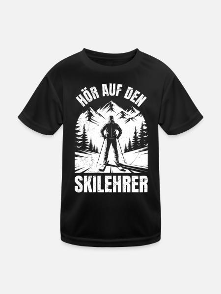 Skiing BE GOOD TO THE SKI INSTRUCTOR FUNNY - Kids Functional T-Shirt - black - Front