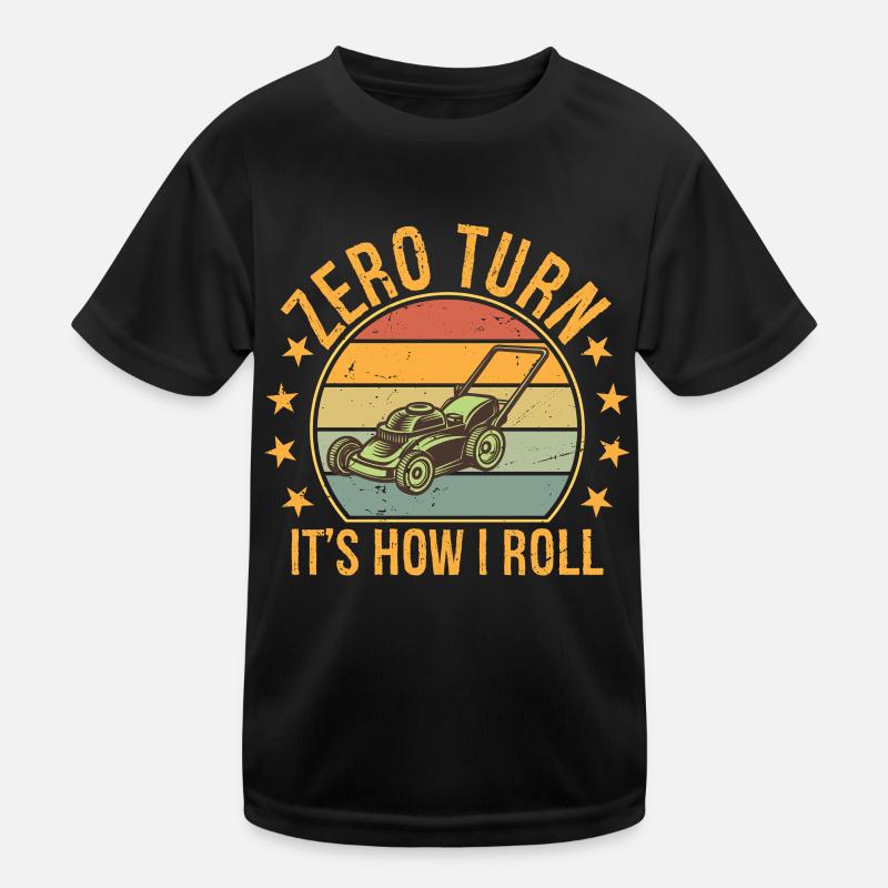 Zero Turn It's How I Roll Landscaper Gardener Kids Functional T-Shirt