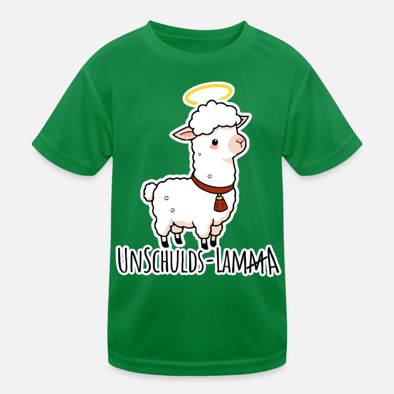 Innocence Lamb uh Lama Flat Joke Kids Functional T-Shirt