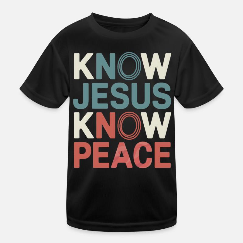 Connais Jésus, connais la paix T-shirt sport Enfant