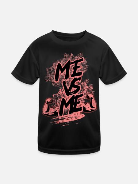 Moi VS Moi - T-shirt sport Enfant - noir - Devant