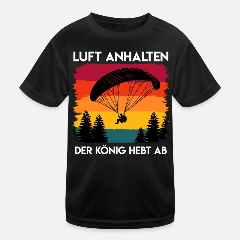 Paragliding HOLD YOUR BREATH THE KING TAKES OFF Kids Functional T-Shirt