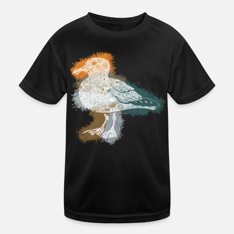 Zentangle-Möwe Kinder Funktions-T-Shirt