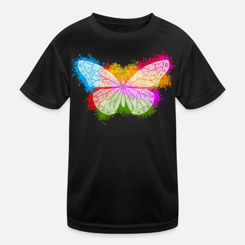 Zentangle-Schmetterling Kinder Funktions-T-Shirt