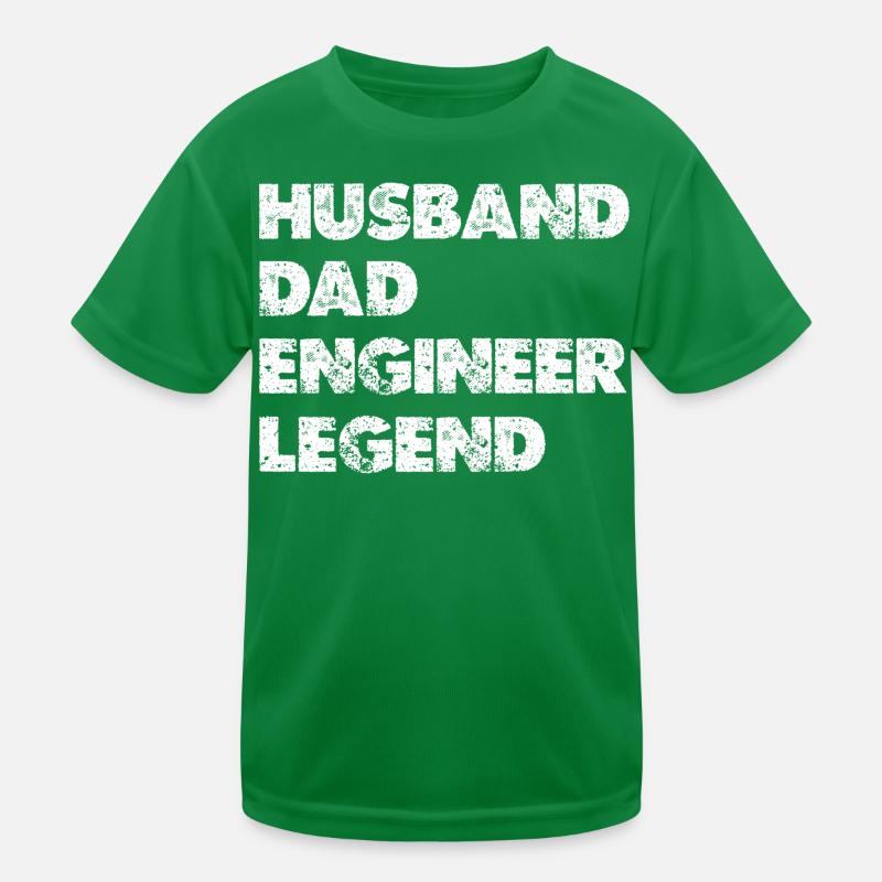 Husband Dad Engineer Legend Kinder Funktions-T-Shirt