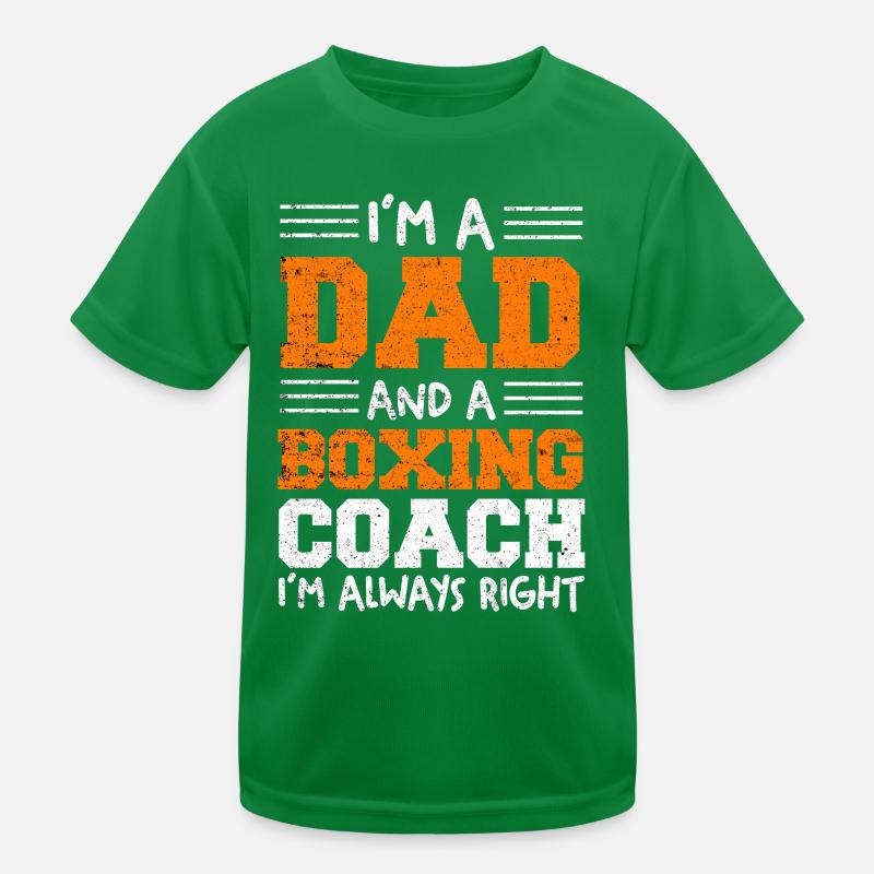 Papa et entraîneur de boxe – toujours raison T-shirt sport Enfant