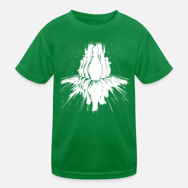 Bowling Drawing Kids Functional T-Shirt