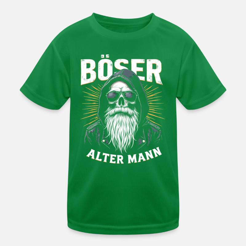 Nasty Old Man Skull Pullover Hoodie Kids Functional T-Shirt