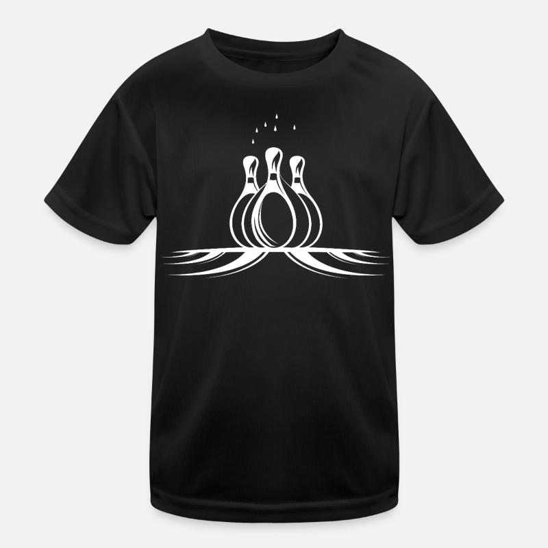 Bowling Pins Skizze Kinder Funktions-T-Shirt