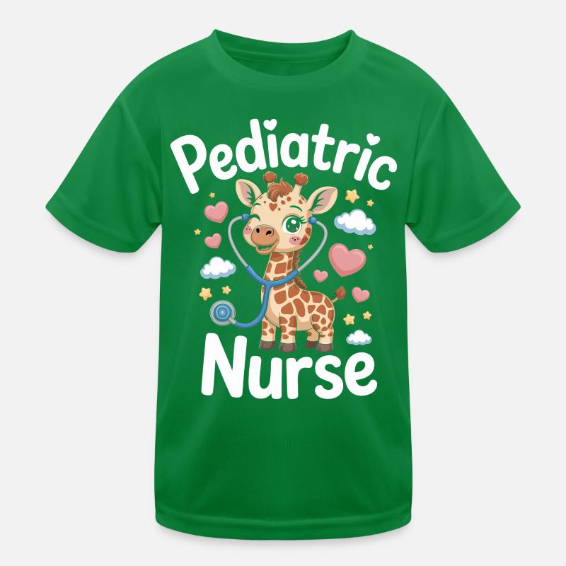Pediatric Giraffe Nurse Kids Functional T-Shirt