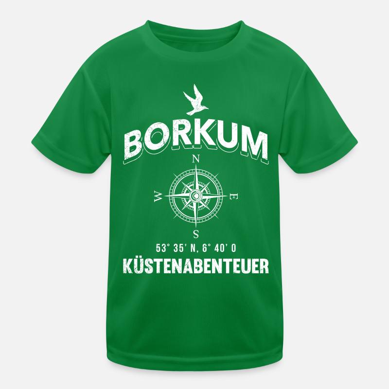 Vacances en mer du Nord BORKUM, AVENTURE CÔTIÈRE Drôle T-shirt sport Enfant