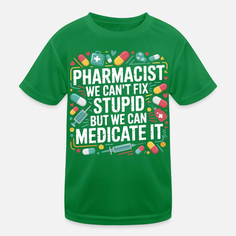 Apotheker Spruch Medikation Witz Kinder Funktions-T-Shirt