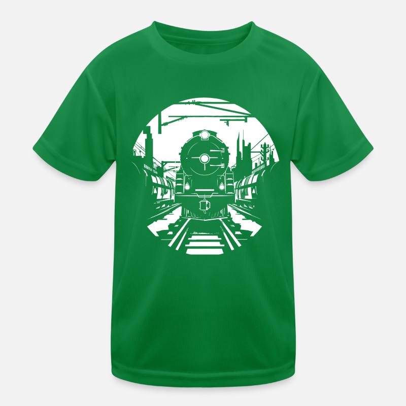 Railway Sketch Kids Functional T-Shirt