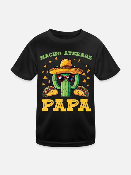 Cactus Papa Fiesta - Kids Functional T-Shirt - black - Front