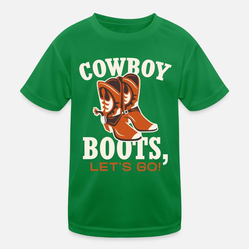 Cowboy Boots Let's Go Kinder Funktions-T-Shirt