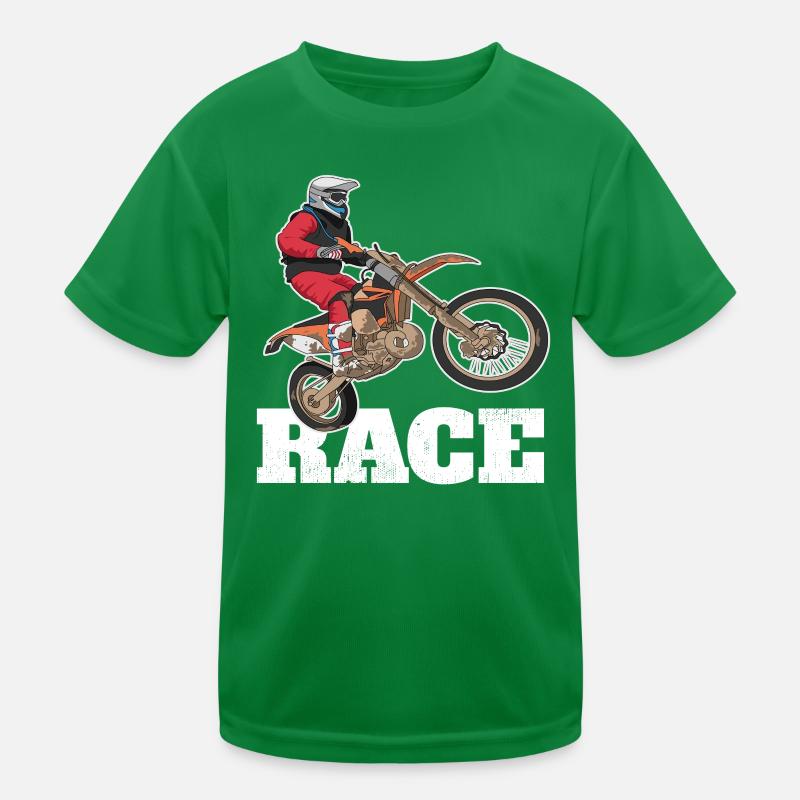 Course de vélo sur terre T-shirt sport Enfant