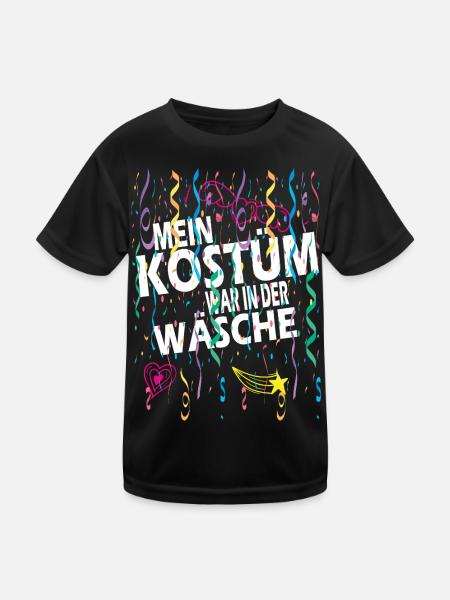 My costume was in the laundry Carnival Carnival - Kids Functional T-Shirt - black - Front