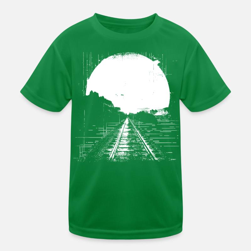 Railway Drawing Kids Functional T-Shirt