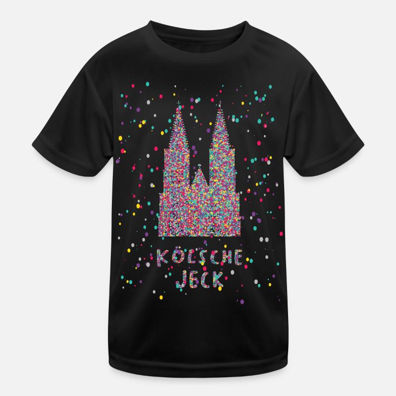 Cologne Jeck Cathédrale de Cologne Carnaval Confettis T-shirt sport Enfant