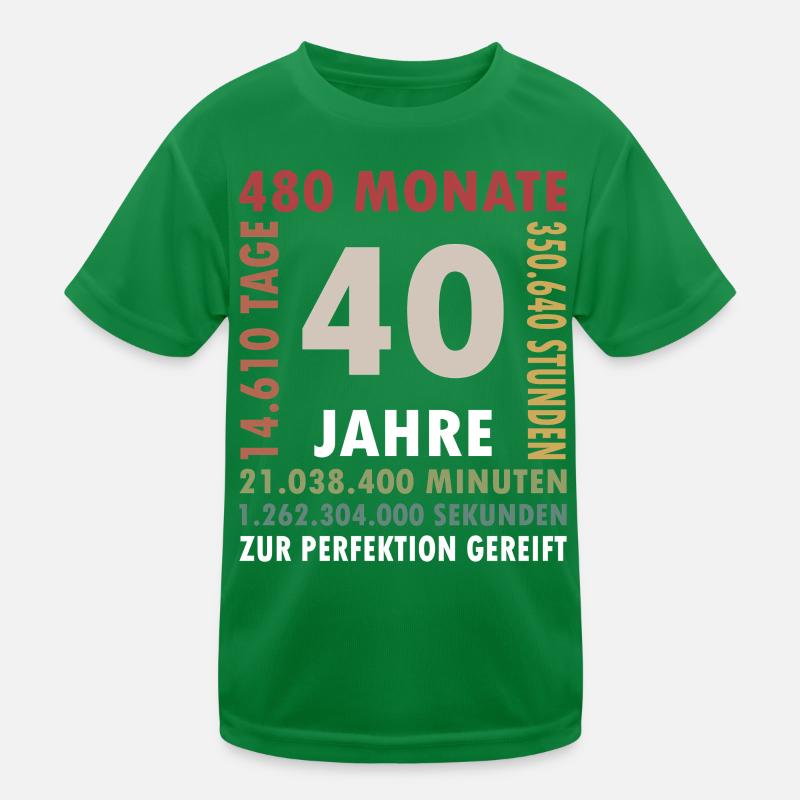 40 Jahre Vierzigster Geburtstag Geschenk Kinder Funktions-T-Shirt