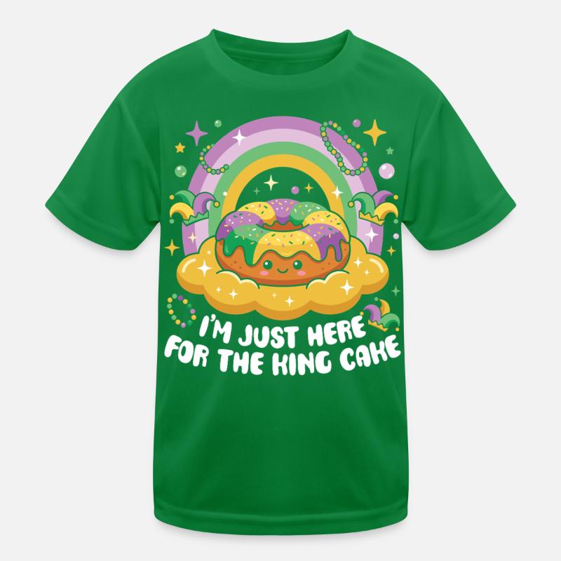 King Cake Mardi Gras Kawaii Kids Functional T-Shirt