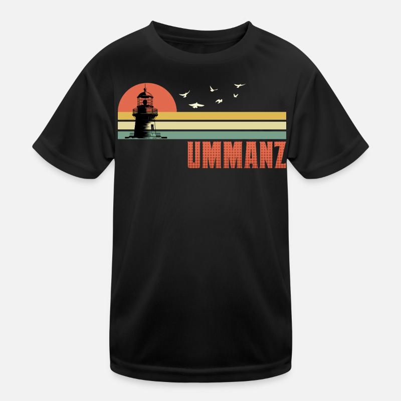 Vacances Mer Baltique Ile UMMANZ Souvenier Drôle T-shirt sport Enfant