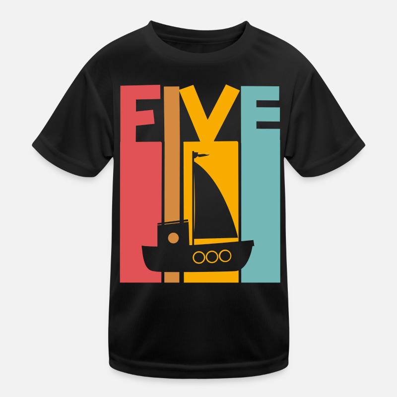 Navire à voile du 5e anniversaire T-shirt sport Enfant
