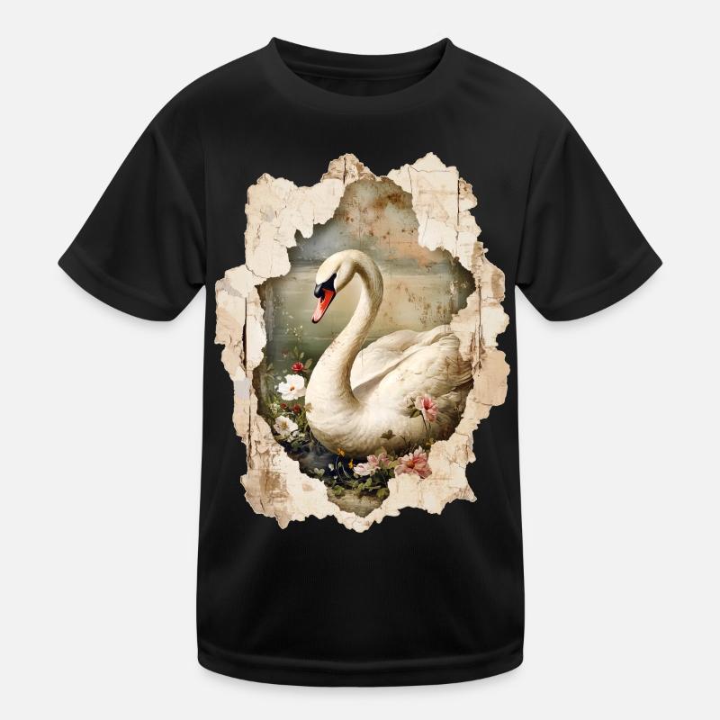 Schwan Kinder Funktions-T-Shirt