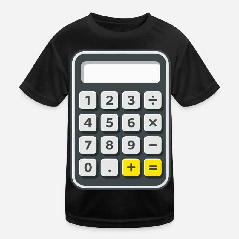 Calculatrice Costume Carnaval Nerd T-shirt sport Enfant