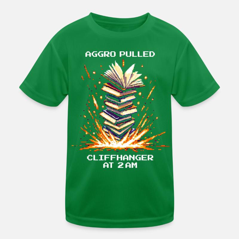 Aggro gezogen | Cliffhanger Lesen Nachteule Kinder Funktions-T-Shirt