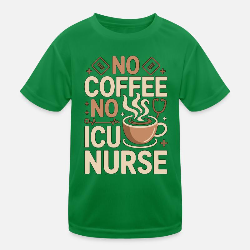 Infirmière en soins intensifs sans café sans soins aigus Amoureuse du café T-shirt sport Enfant