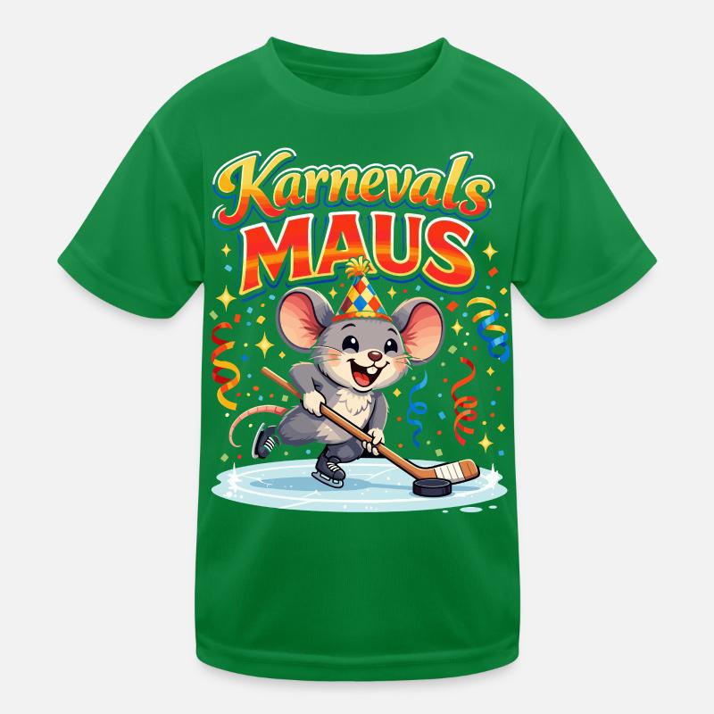 karneval maus kostüm Eishockey  Kinder Funktions-T-Shirt