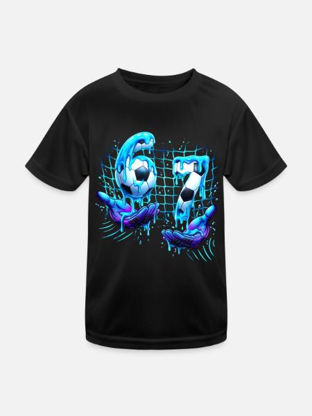 Soccer 67 Funny Six Seven Hands meme - Kinder Funktions-T-Shirt - Schwarz
