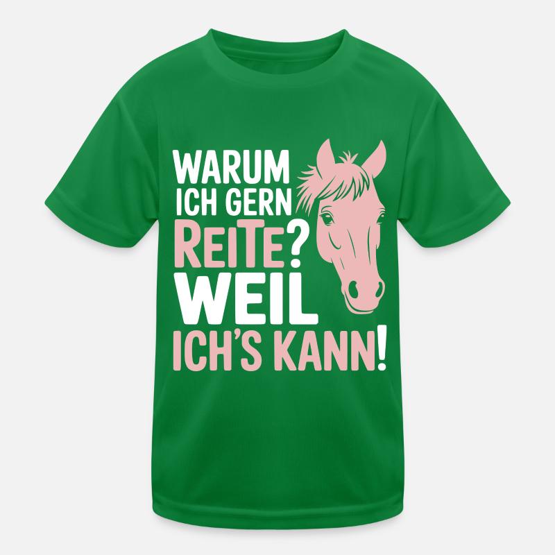 Rider Saying Riding Kids Functional T-Shirt